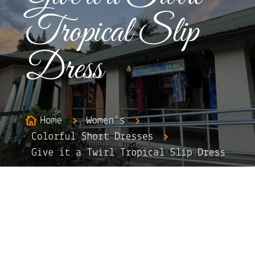 NWT Tropical Tantrum Hawaii Twirl Slip DressπΊπΈππΏ - Picture 2 of 12